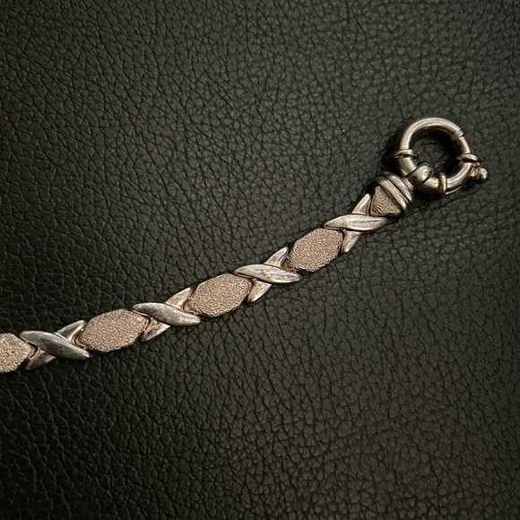 Italian Milor sterling silver hallmark stamped bracelet